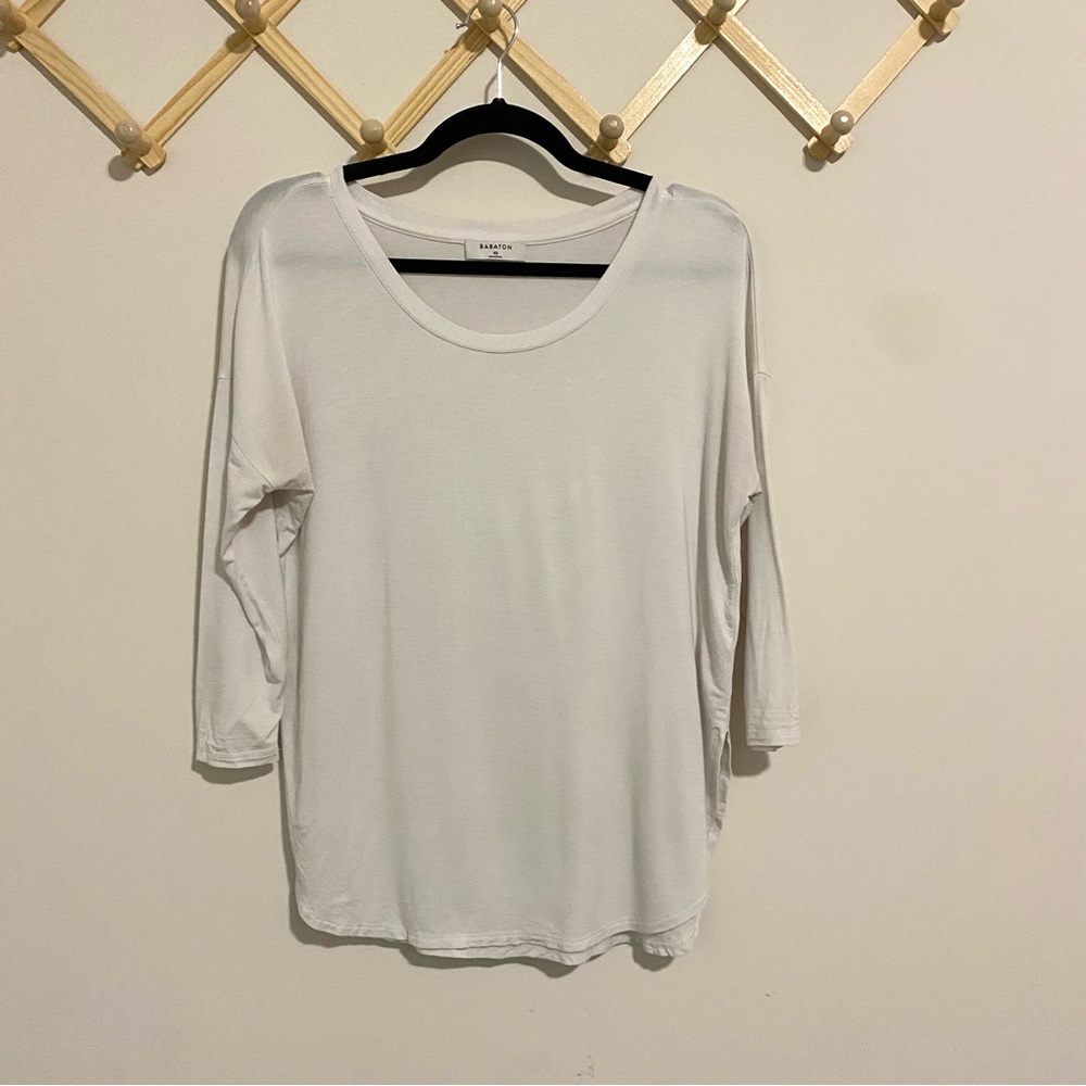 Babaton Aritzia White Long Sleeve Blouse size XS